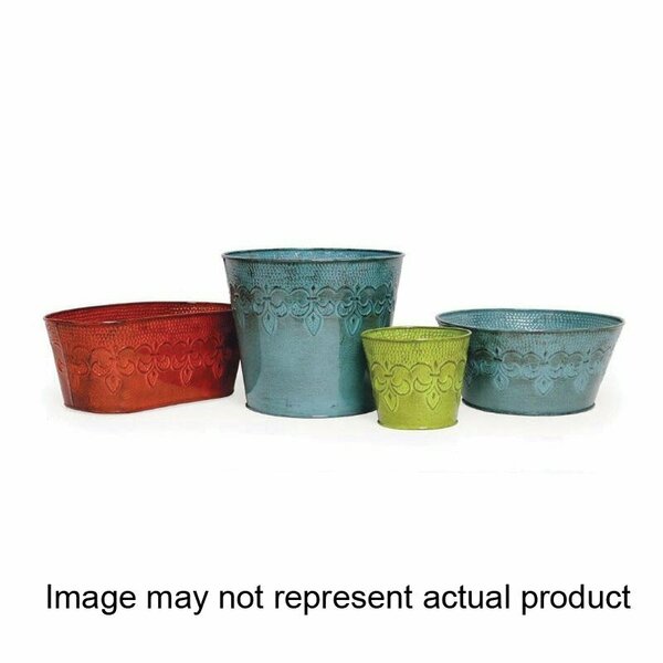 Robert Allen 10 in. Surf-Bl Mtl Planter MPT01642